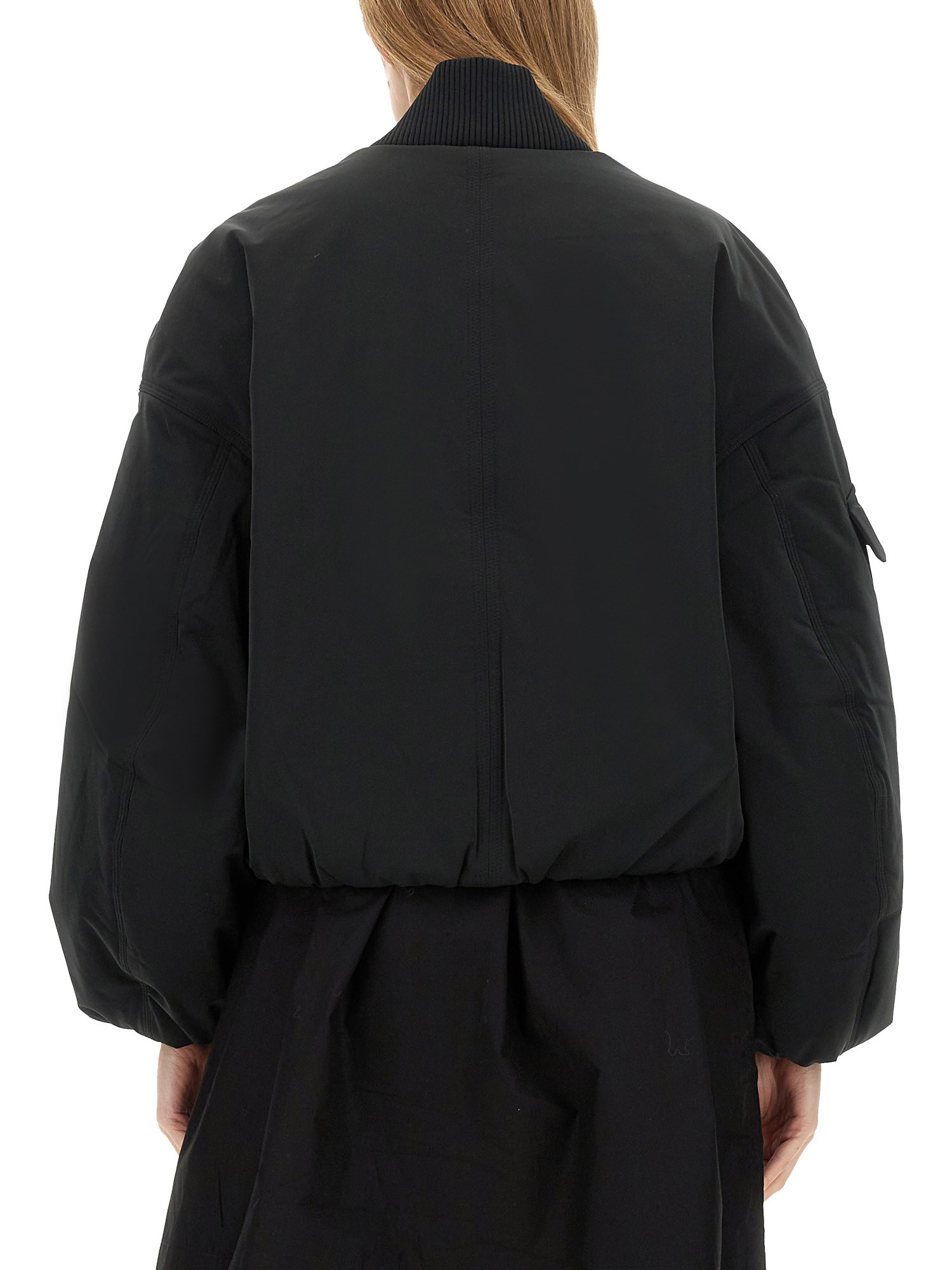 GANNI    NYLON BOMBER JACKET