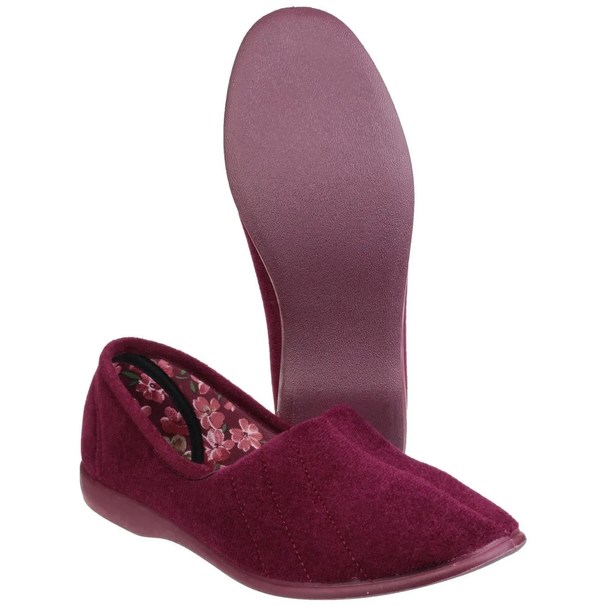 GBS Audrey Ladies Slipper Burgundy