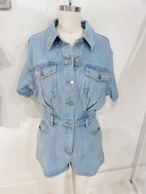 Gemma Denim Romper