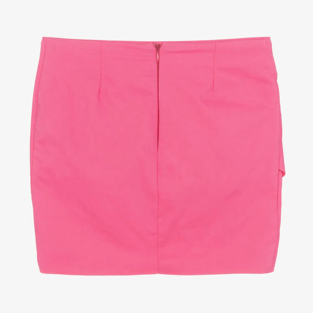 Girls Pink Ruched Skirt