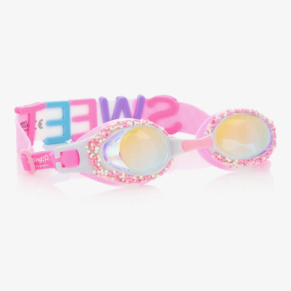 Girls Pink Sprinkle Swimming Goggles