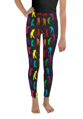 Golfer Pattern Youth Leggings