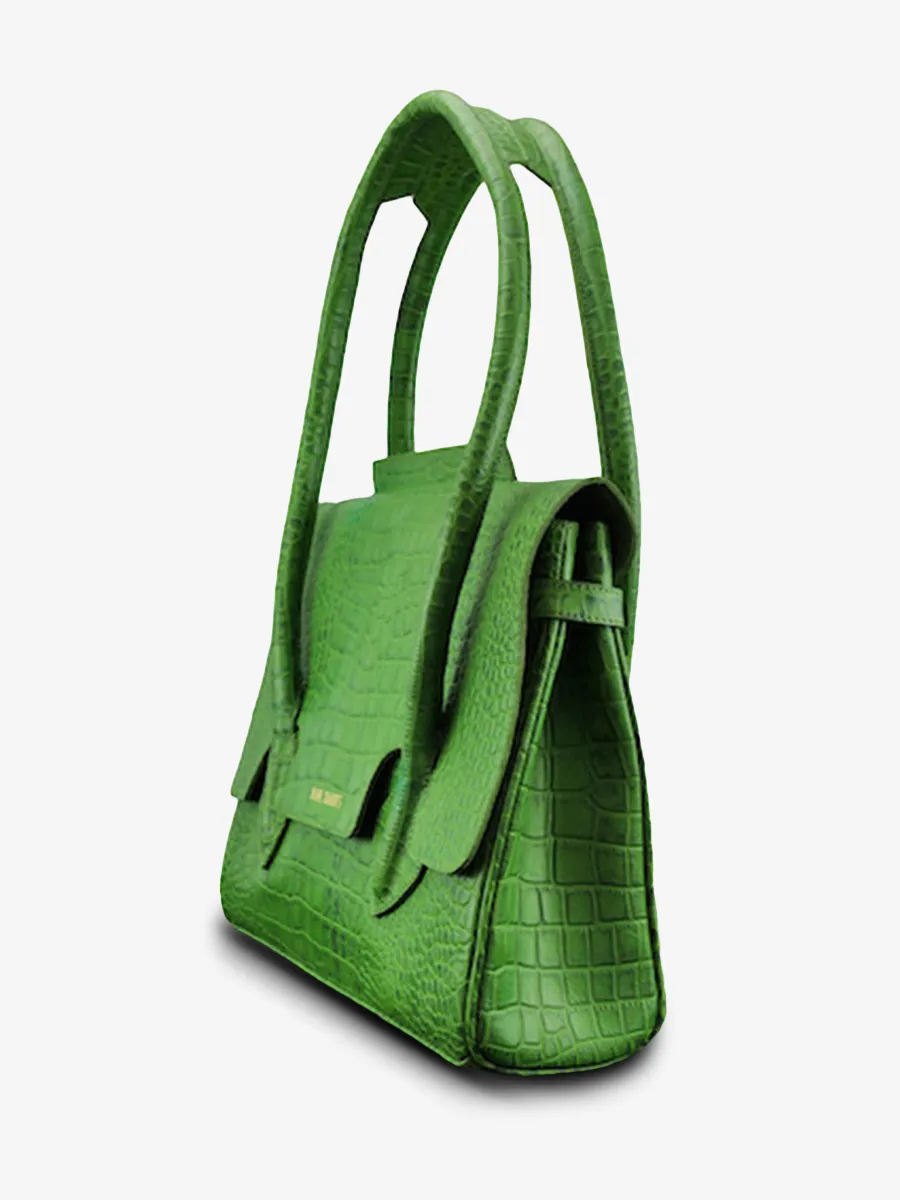 Green Leather Handbag for Women - Colette M Alligator Cocktail Jade | PAUL MARIUS