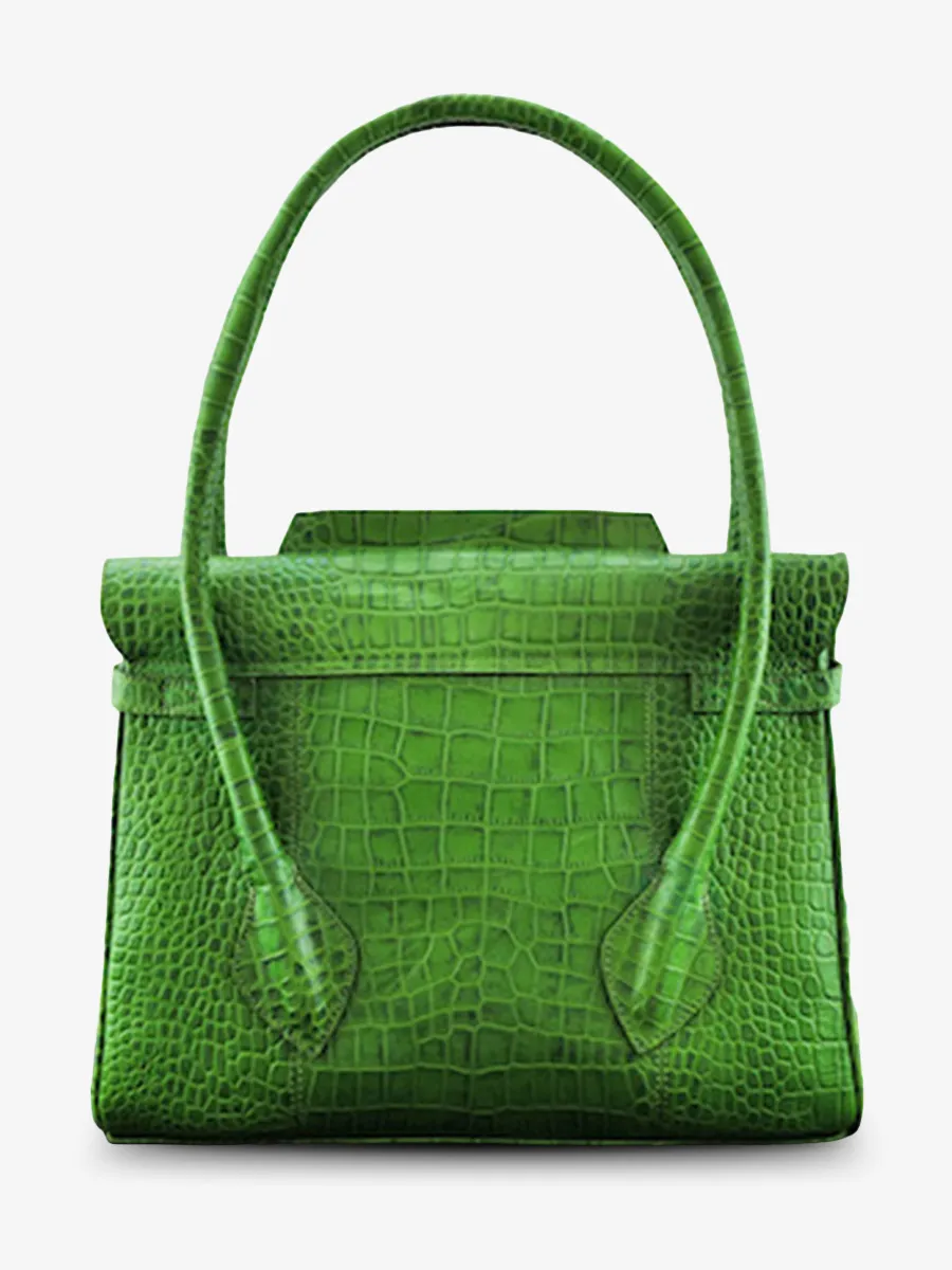 Green Leather Handbag for Women - Colette M Alligator Cocktail Jade | PAUL MARIUS