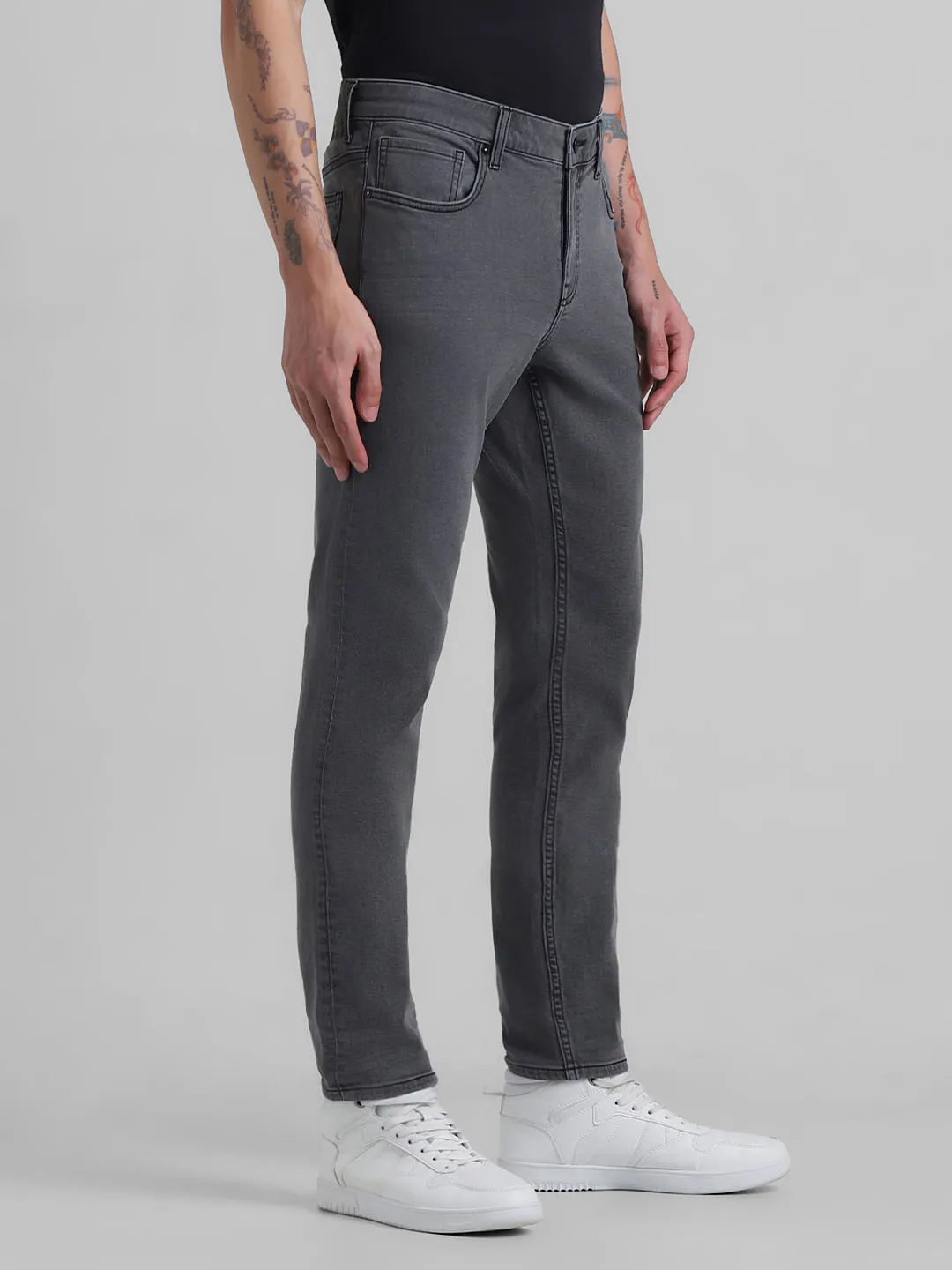 Grey Low Rise Glenn Slim Fit Jeans