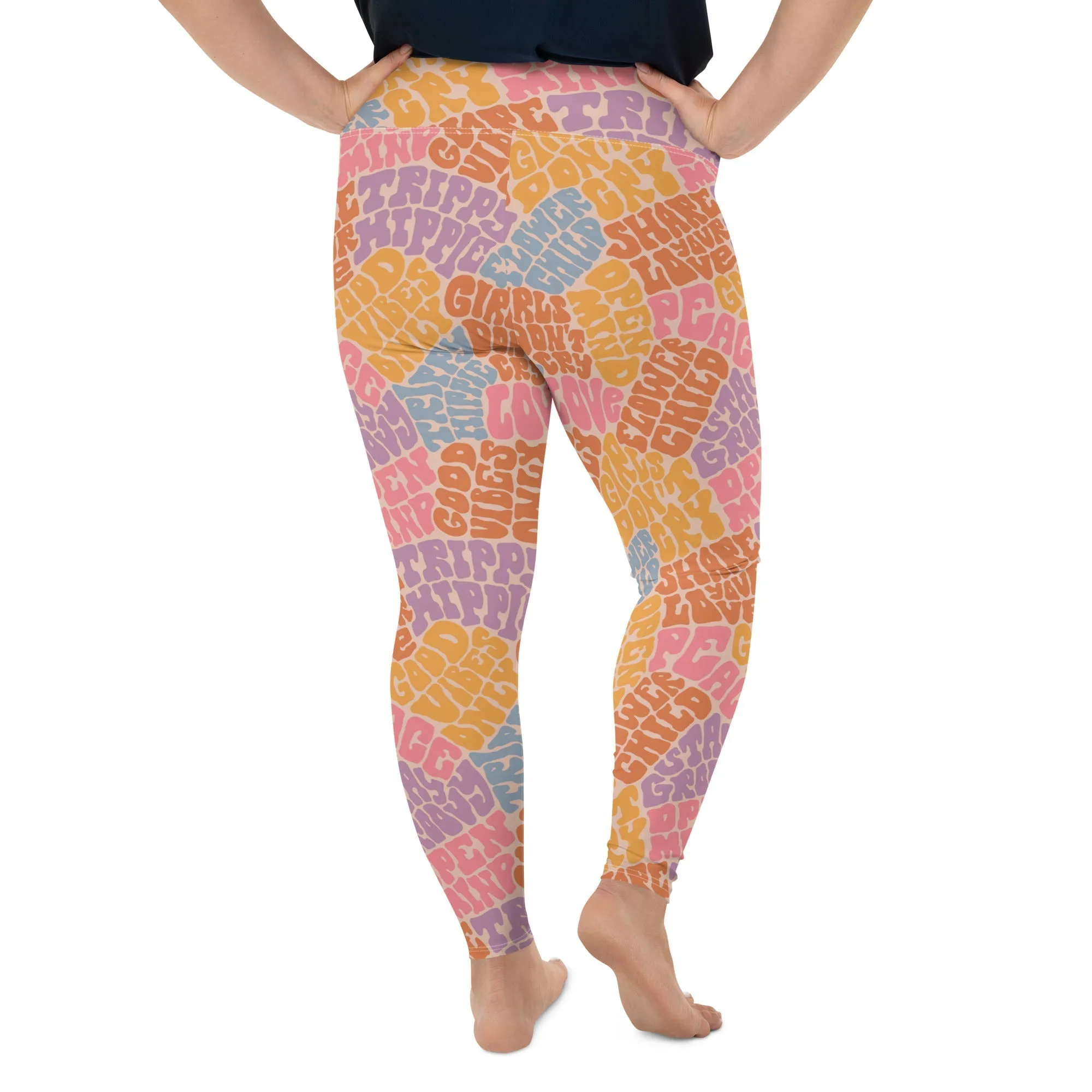 Groovy Hippie Plus Size Leggings