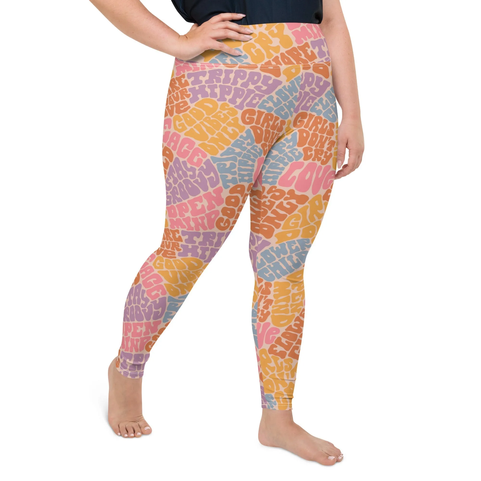 Groovy Hippie Plus Size Leggings