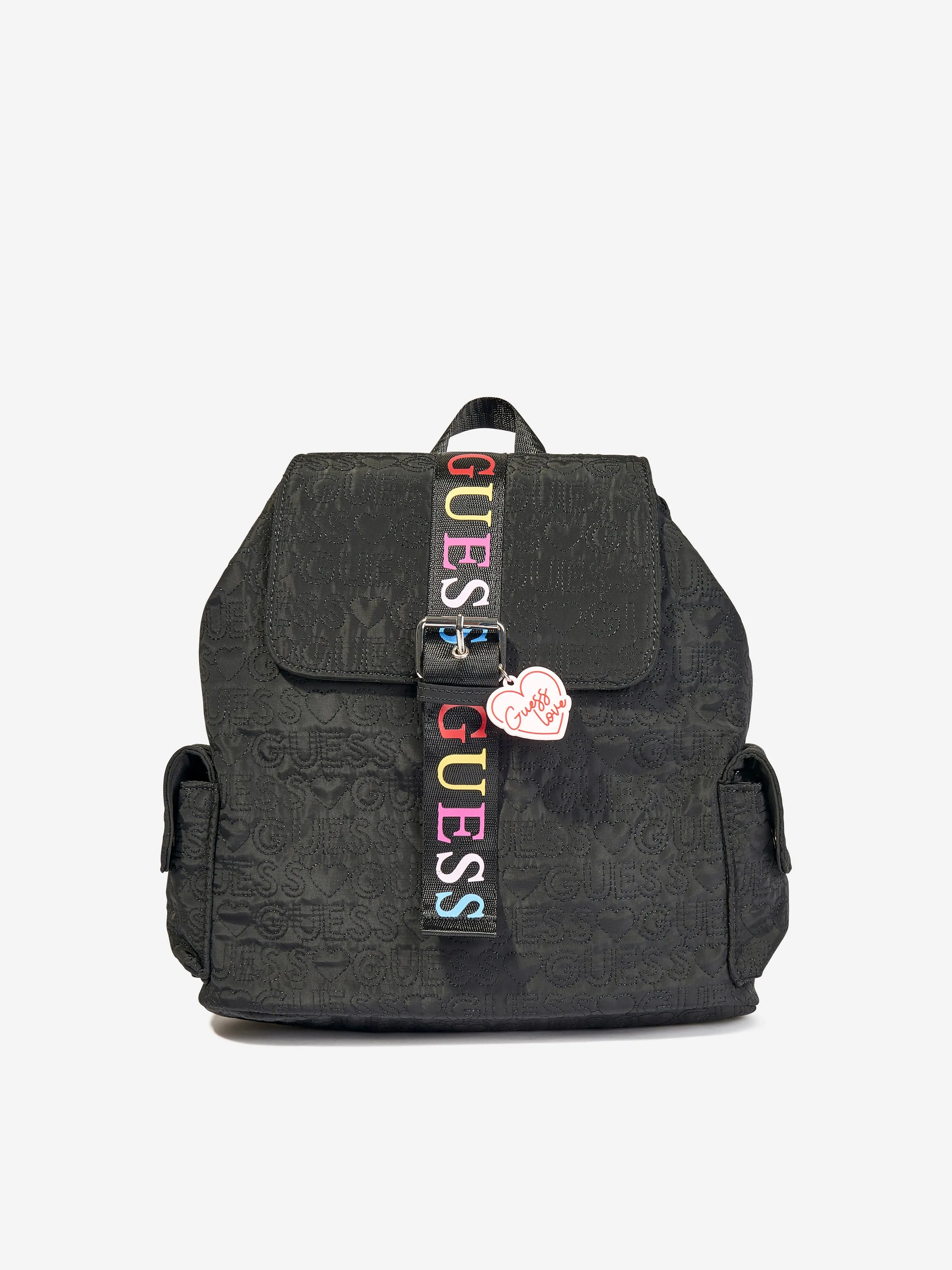 Guess Girls Logo Backpack in Black (25cm)