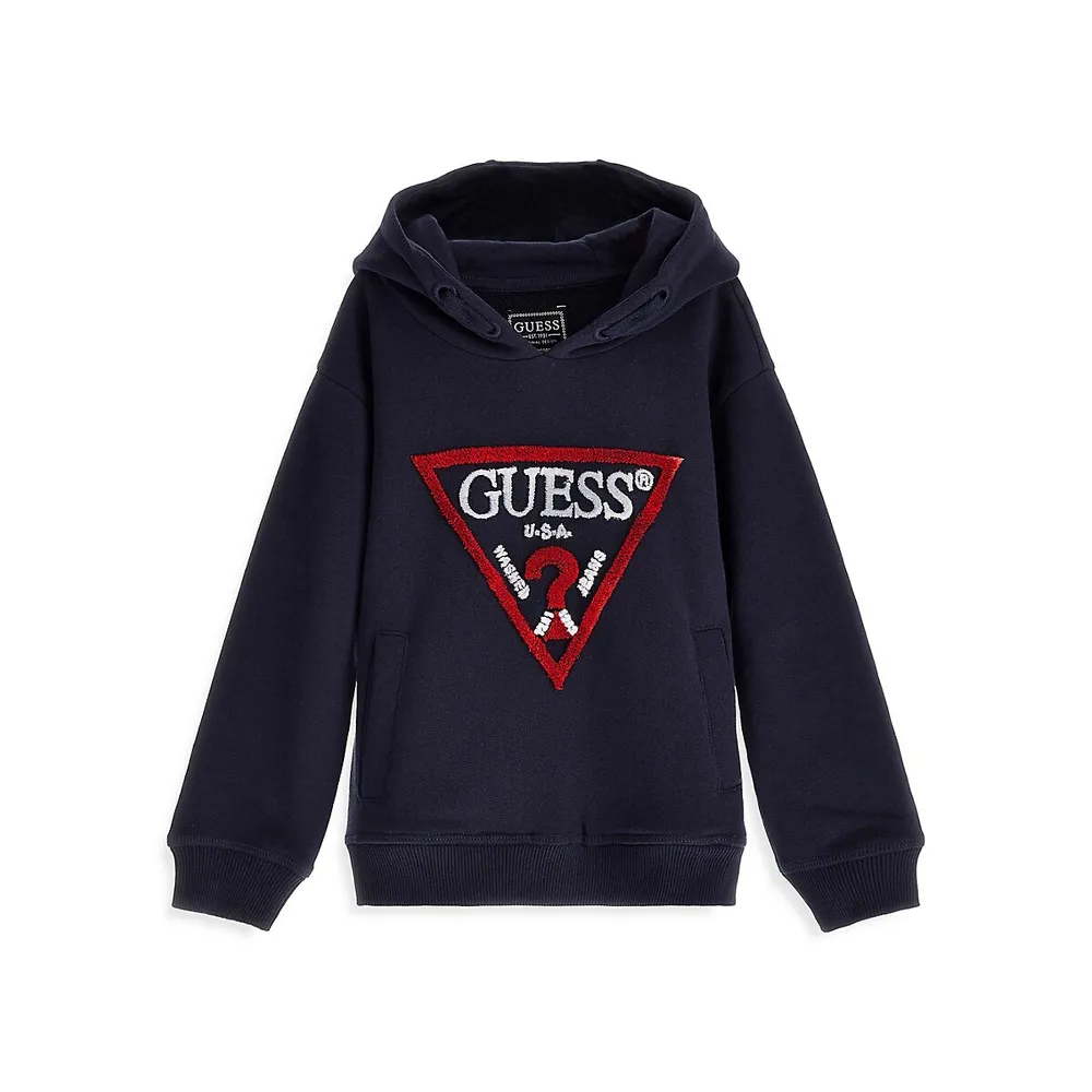 GUESS Little Boy's Organic Cotton Hooded Active Top