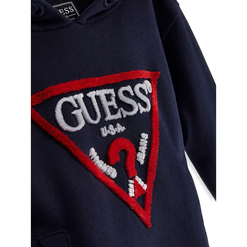 GUESS Little Boy's Organic Cotton Hooded Active Top