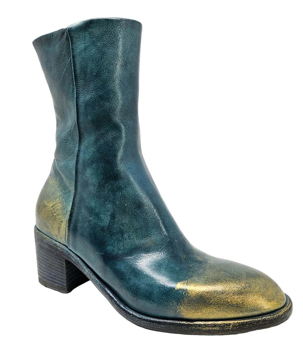 Hand Rubbed Ankle Boot - Teal