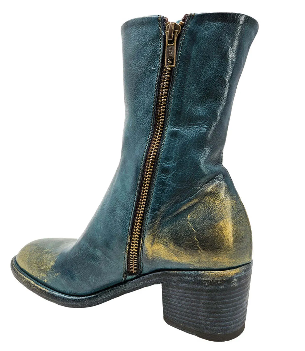 Hand Rubbed Ankle Boot - Teal