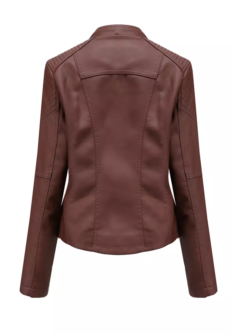 HAPPY FRIDAYS Faux Leather Biker Jacket AD-6638