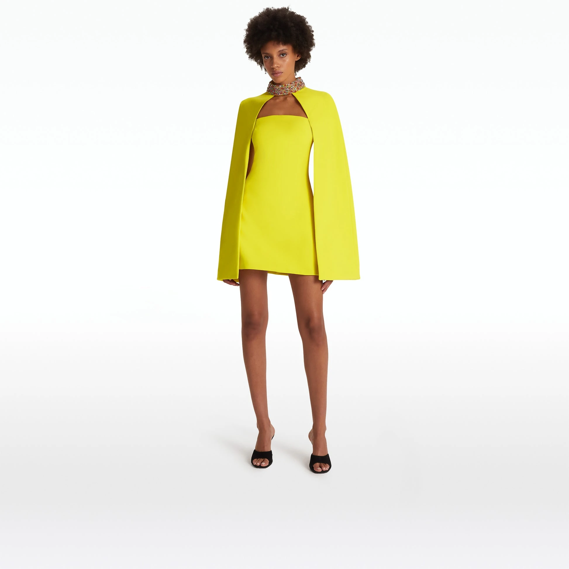 --Harlow Chartreuse Short Dress-