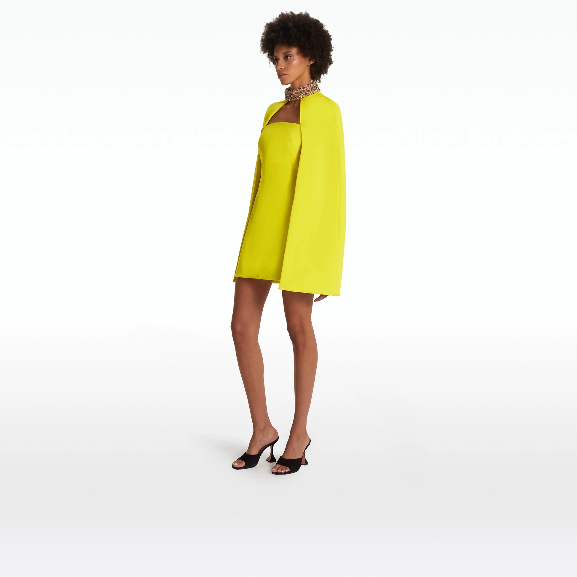 --Harlow Chartreuse Short Dress-