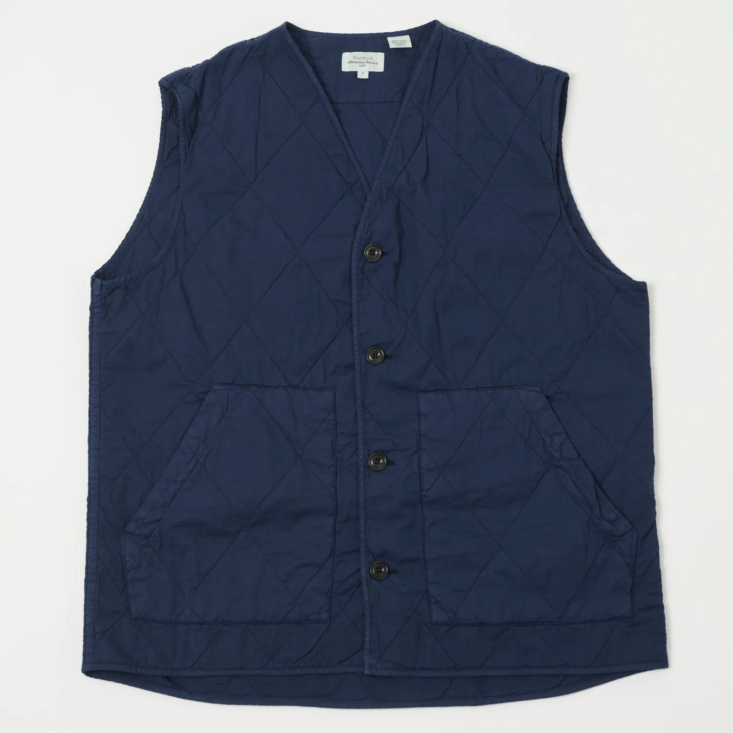 Hartford BB25110 Quilted Cotton Twill Vest - Deep Blue