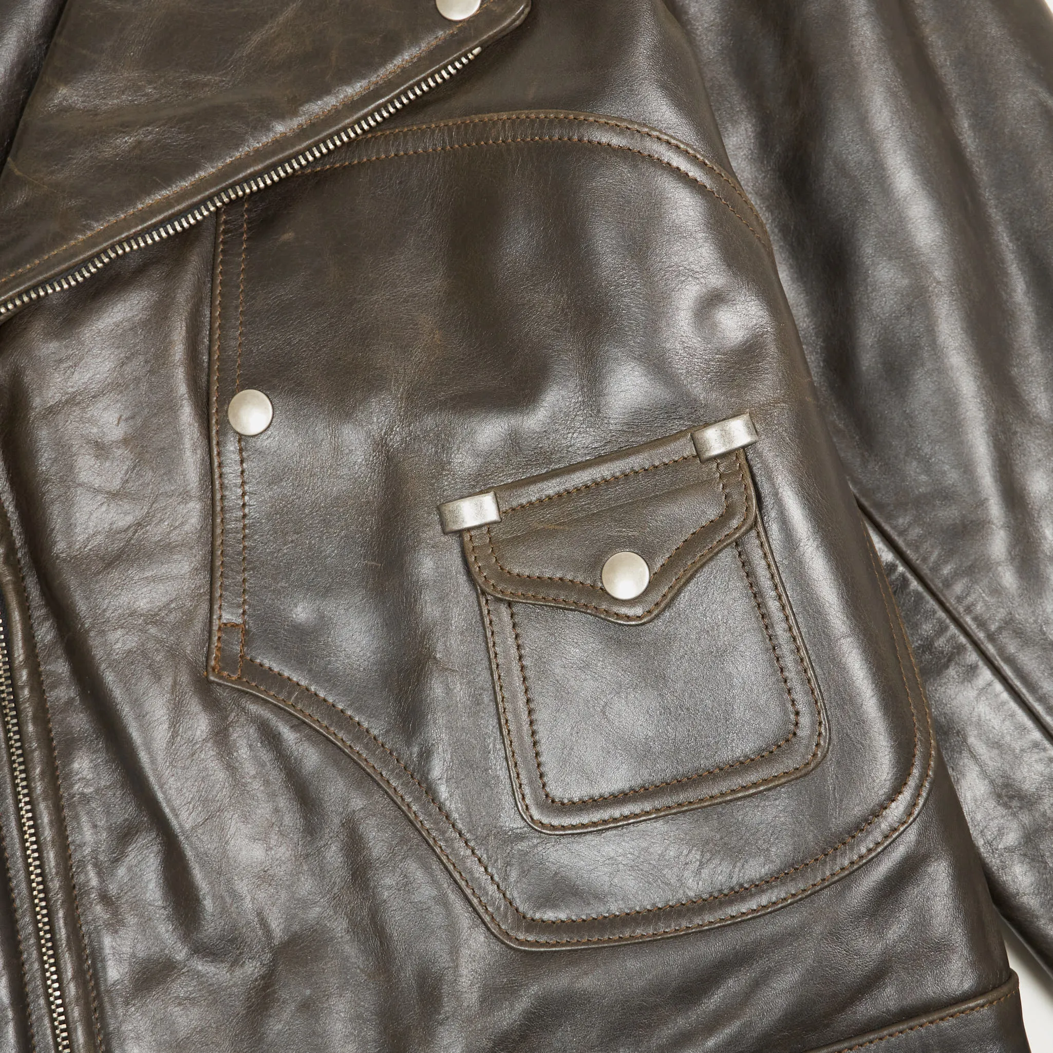 Himel Bros. D- Pocket Perfecto Biker Horse Hide Jacket