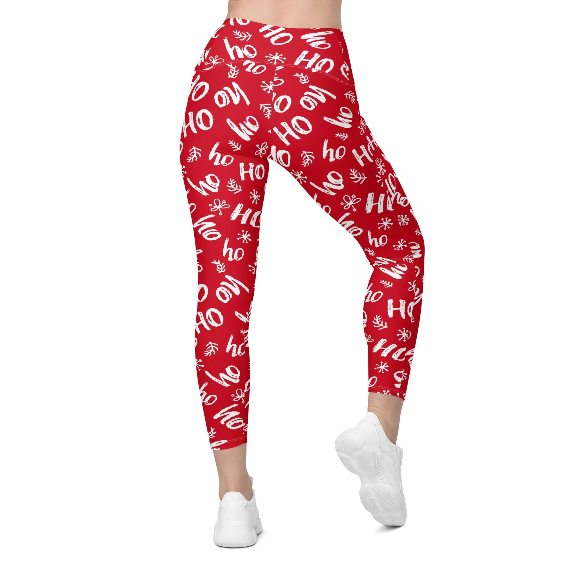 Ho-Ho Holiday Cheer Leggings With Pockets