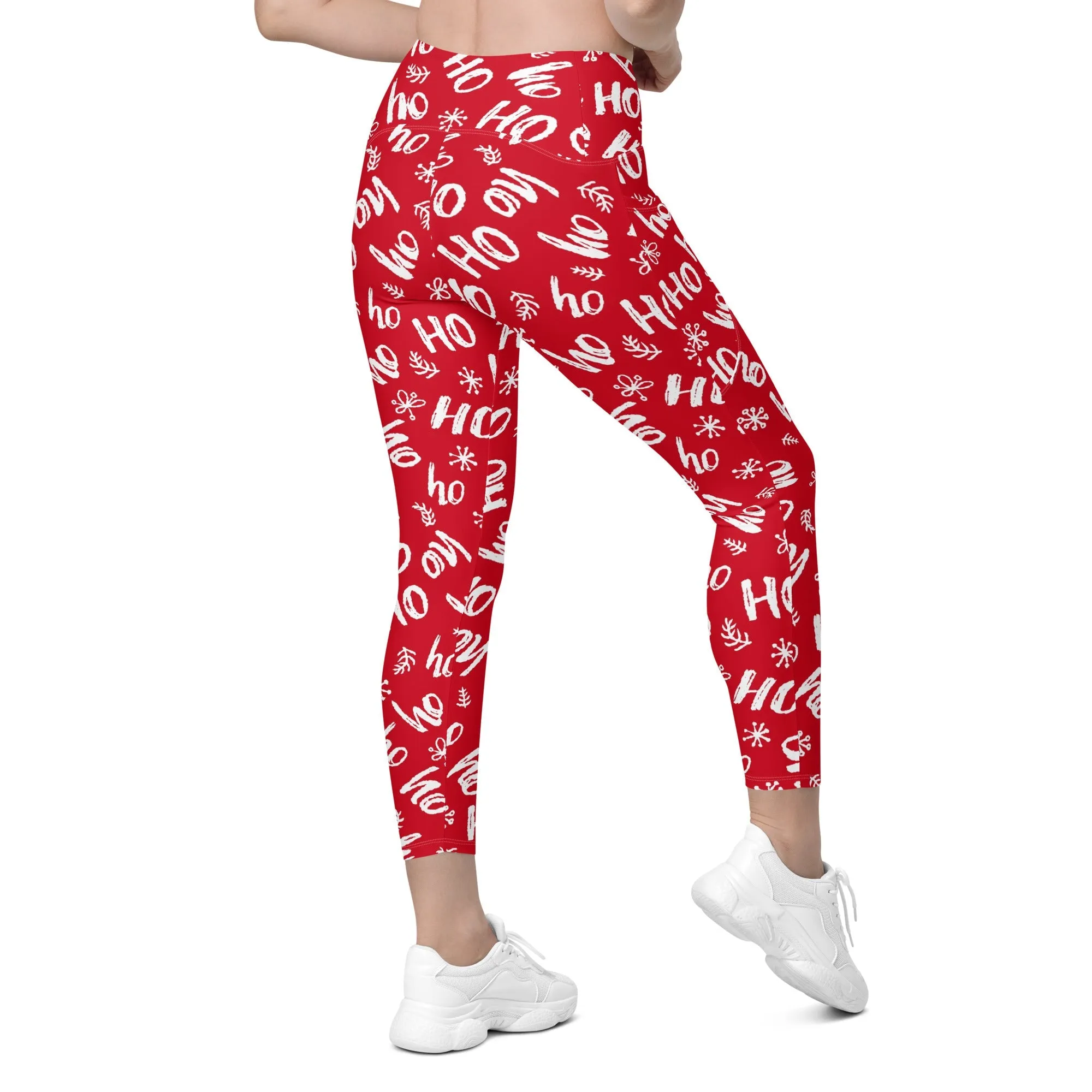 Ho-Ho Holiday Cheer Leggings With Pockets