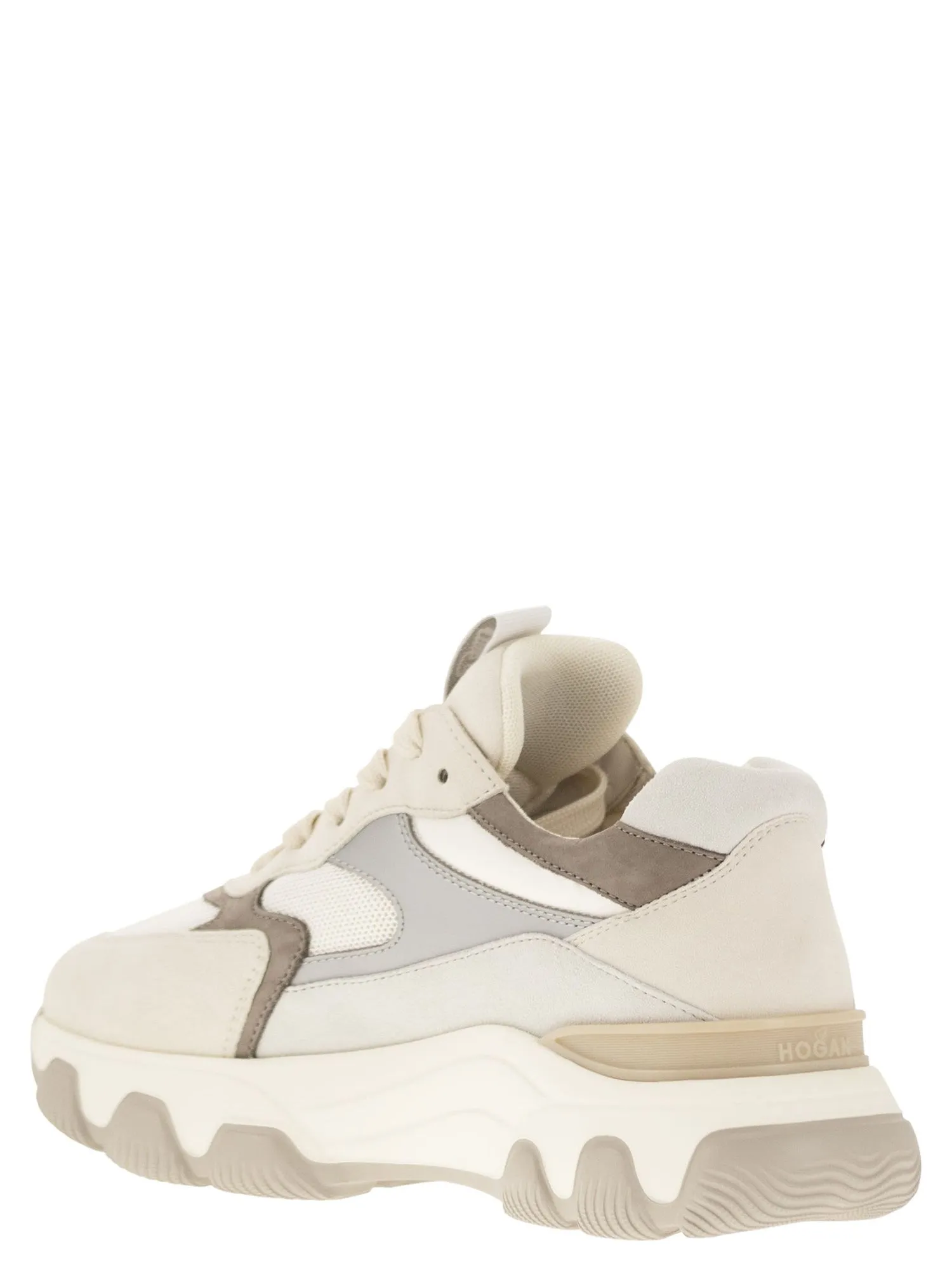 Hogan    Hogan Hyperactive Leather And Fabric Trainers