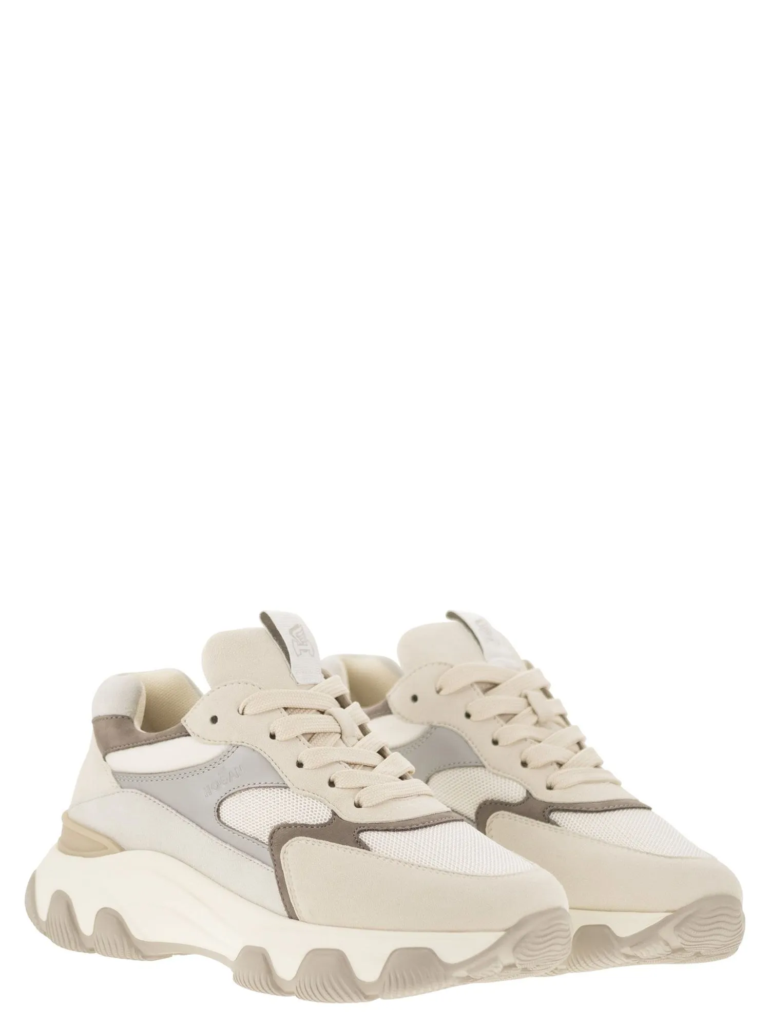 Hogan    Hogan Hyperactive Leather And Fabric Trainers