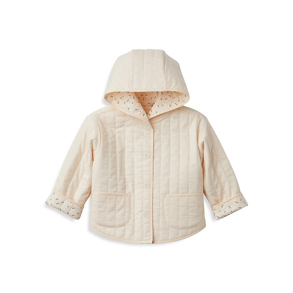 Hudson's Bay Baby's Organic Cotton Quilted Hooded Jacket