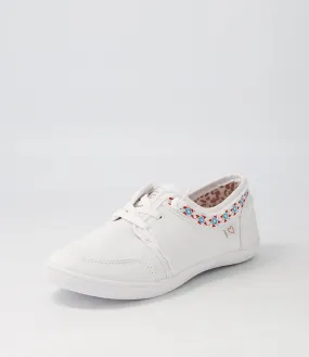 I LOVE BILLY Miley White Canvas Sneakers