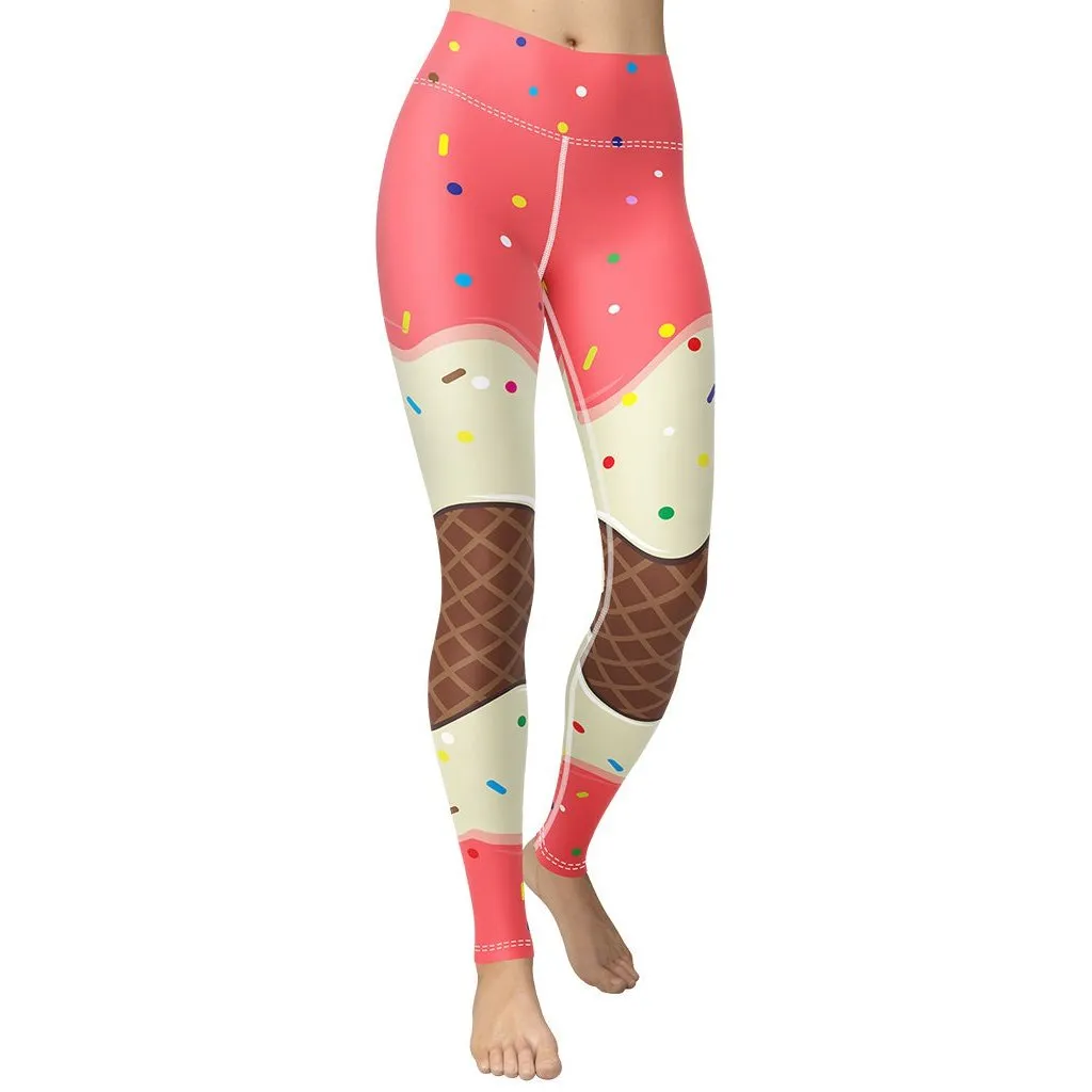 Ice Cream Yoga Leggings