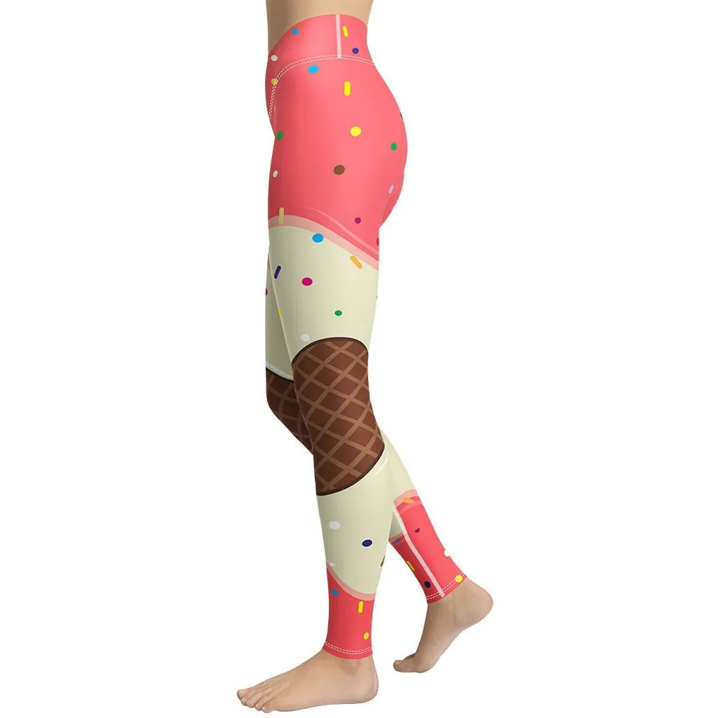 Ice Cream Yoga Leggings