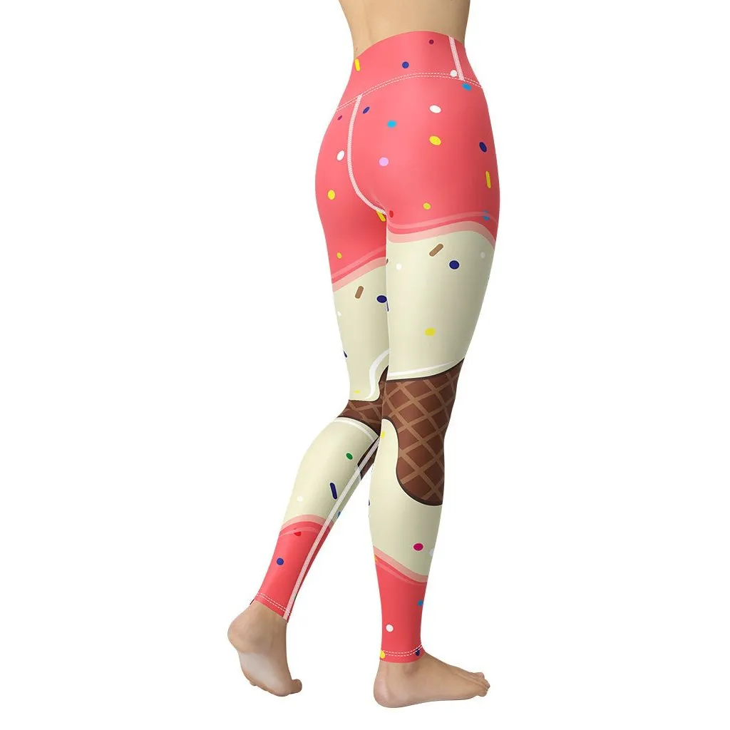 Ice Cream Yoga Leggings