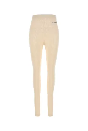 Jil Sander Ivory Wool Blend Leggings