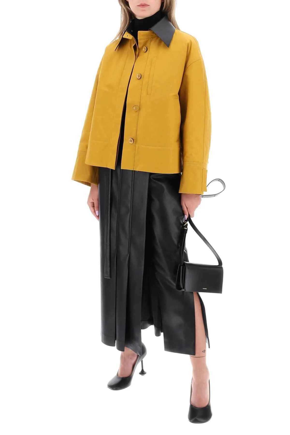 Jil Sander    Jil Sander Jacket With Leather Collar