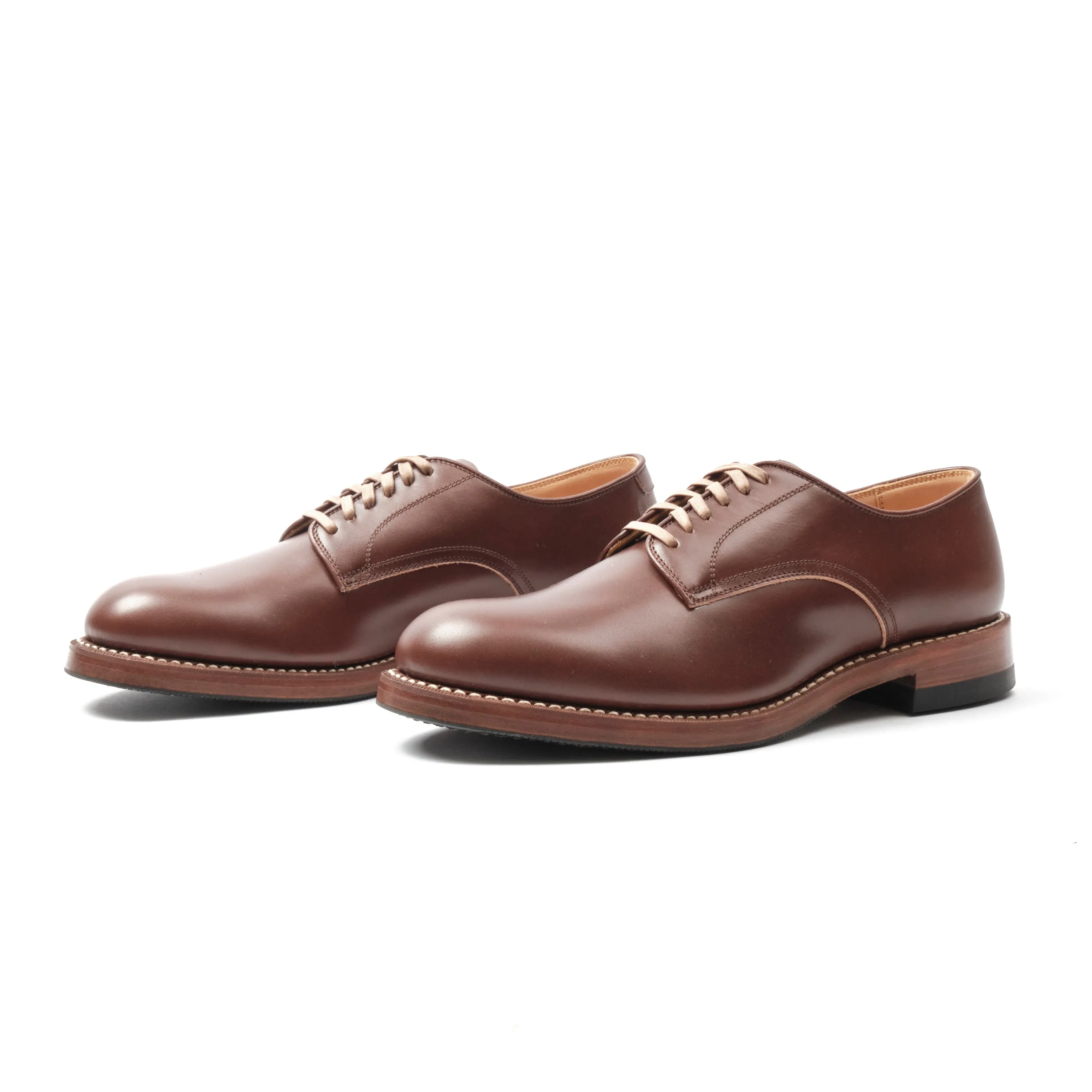 John Lofgren USN Low Quarter Shoes | Calfskin Russet Brown