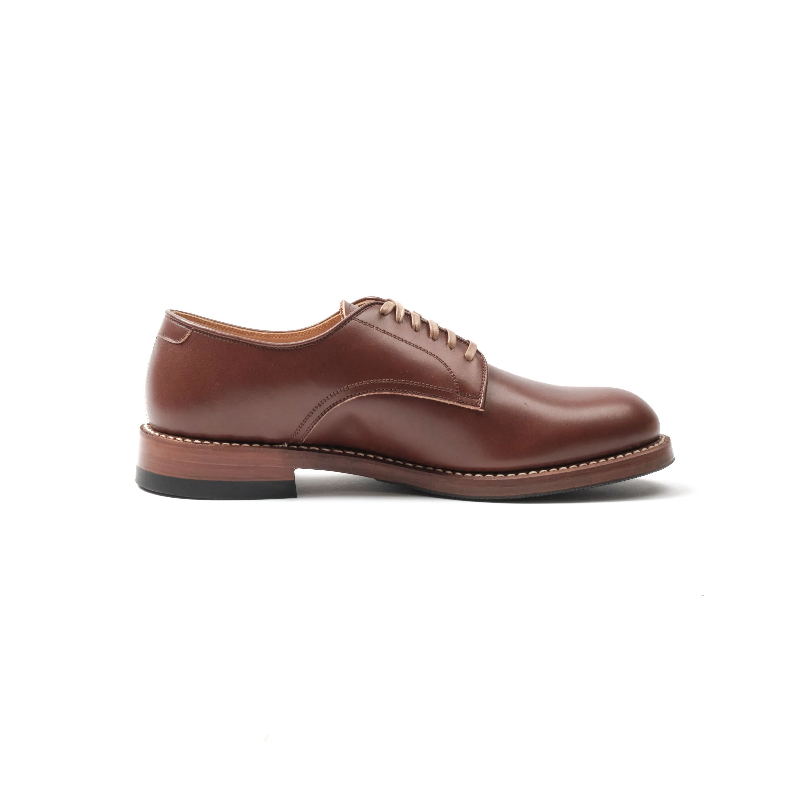 John Lofgren USN Low Quarter Shoes | Calfskin Russet Brown