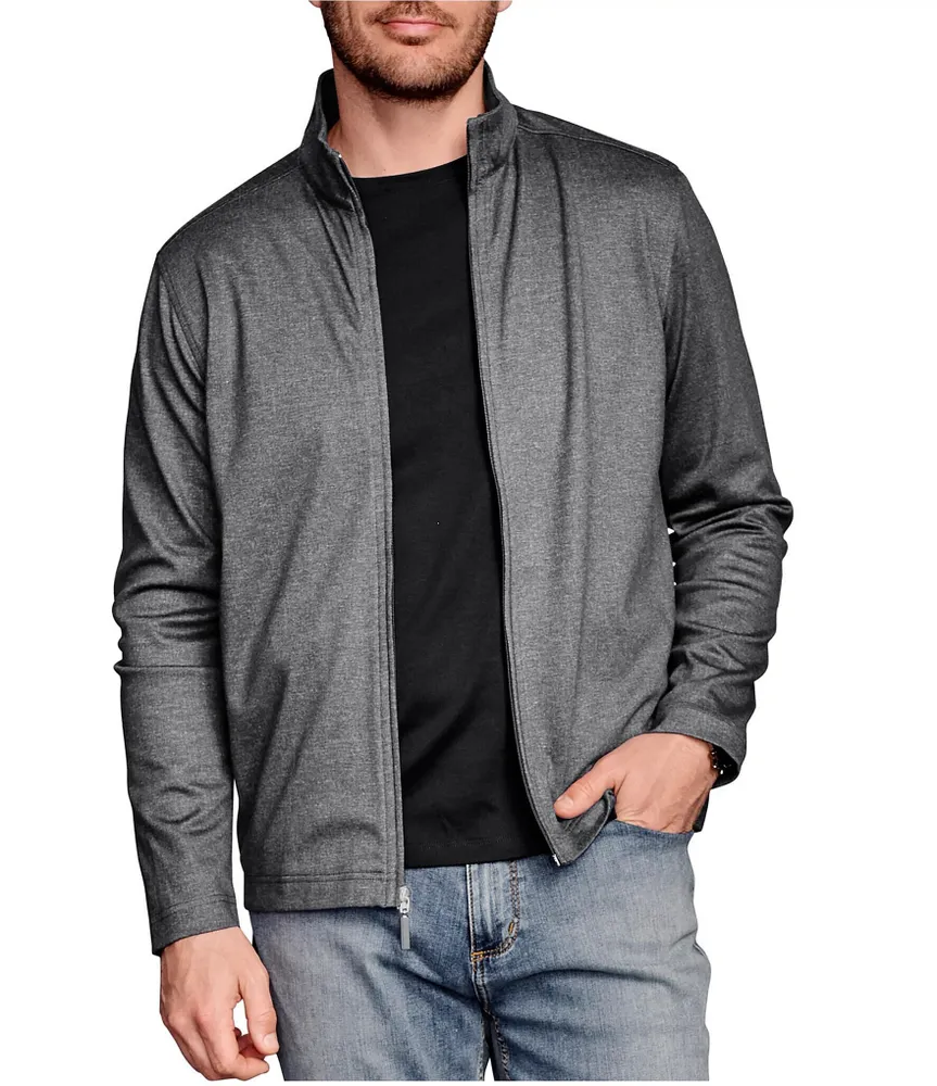 Johnston & Murphy XC4 Texture Print Full-Zip Jacket