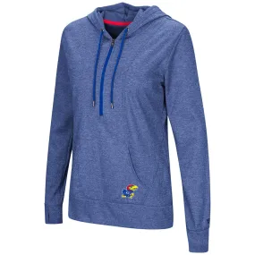 Kansas Jayhawks WOMEN'S Sugar 1/2 Zip Thermal Hoodie T-Shirt