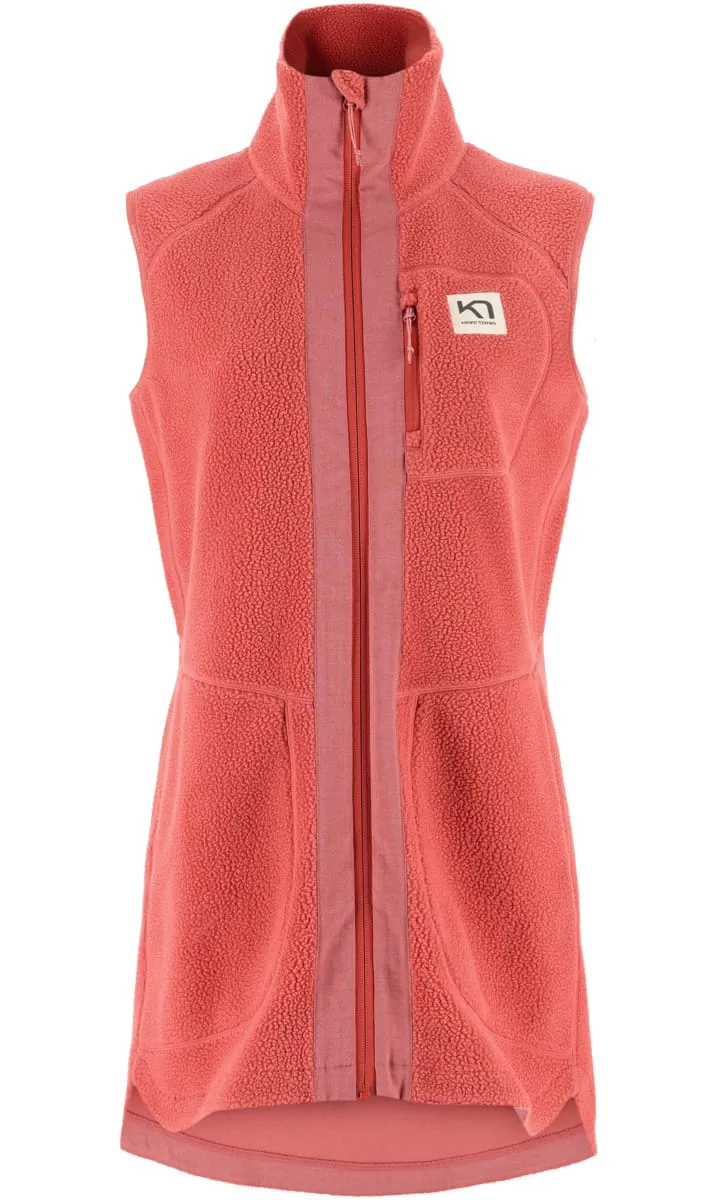 Kari Traa Women's Sanne Pile Vest Long Cedar | Buy Kari Traa Women's Sanne Pile Vest Long Cedar here | Outnorth