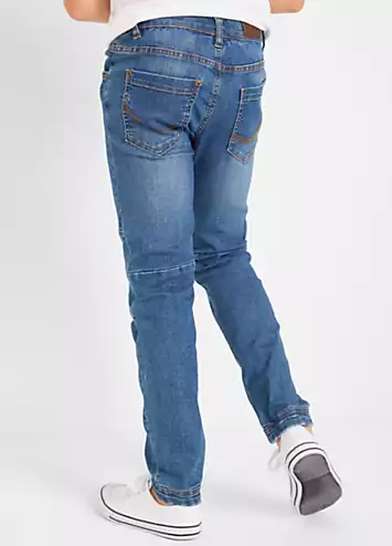 Kids Zip Button Fastening 5-Pocket Jeans by bonprix | Look Again