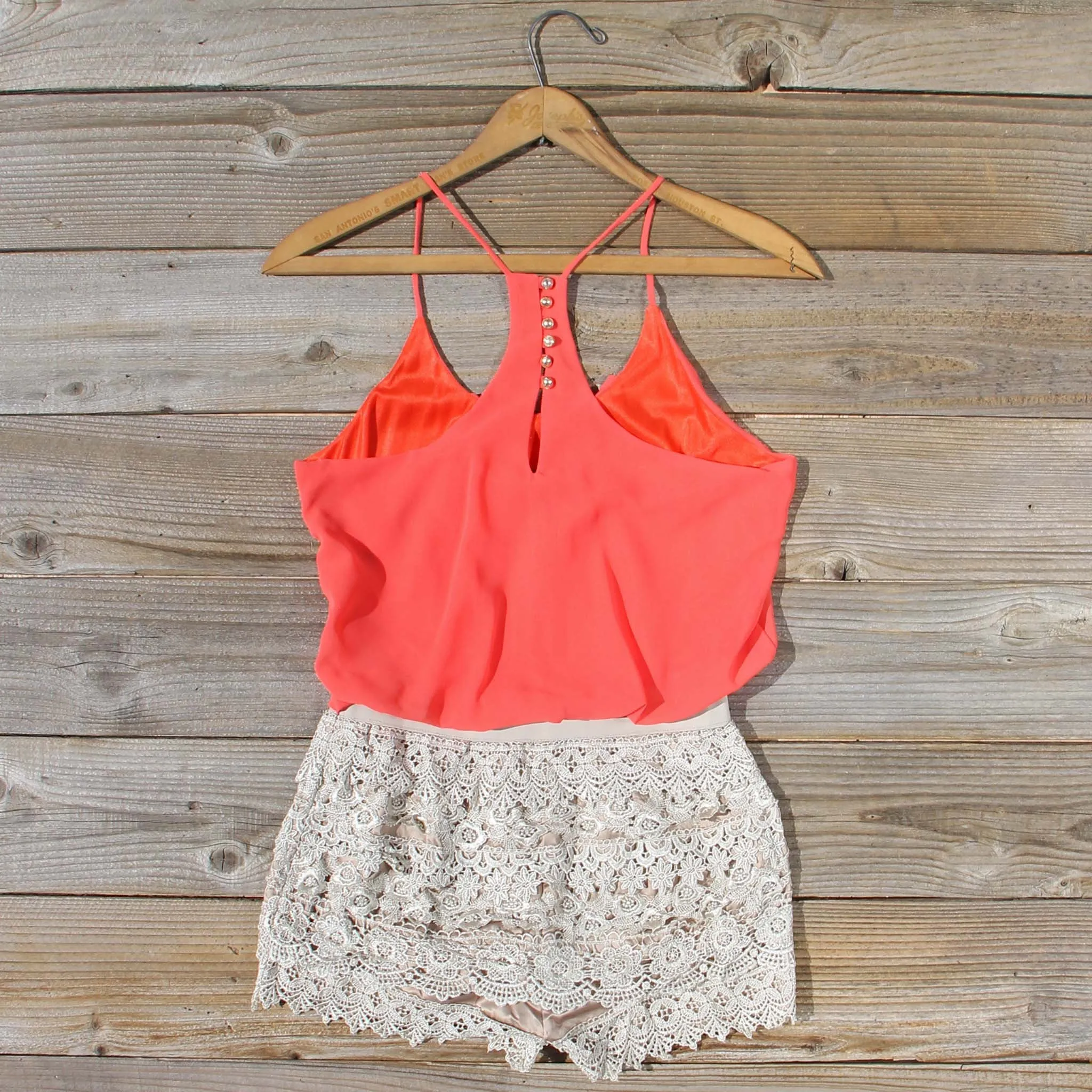 Kindred Spirits Romper in Coral