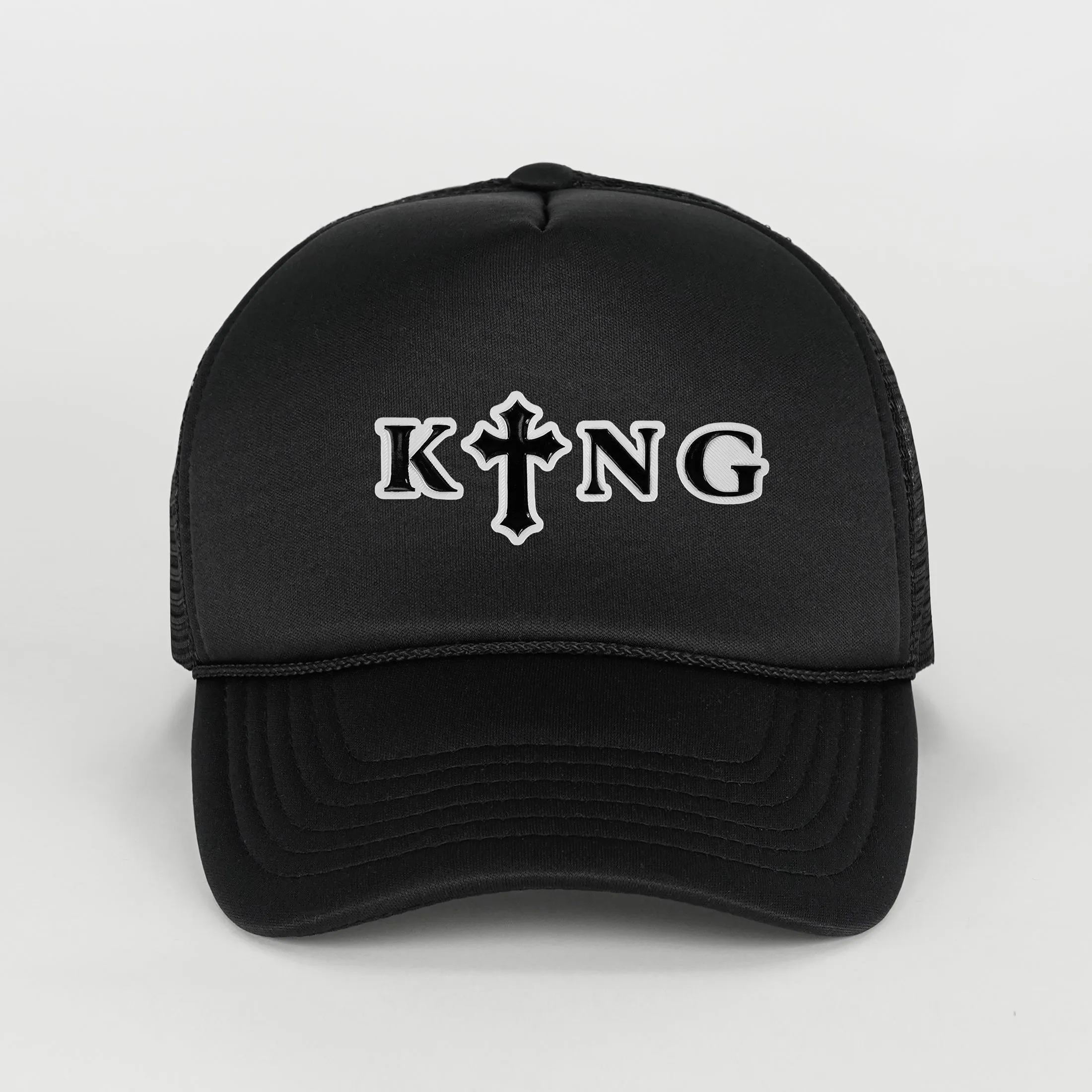 King Gothic Cross Patch Trucker Hat