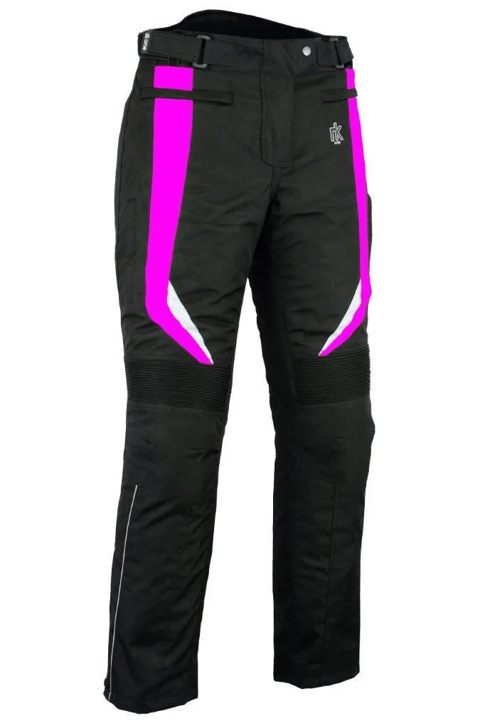 Ladies Cordura Waterproof Motorbike Trousers With CE Armour