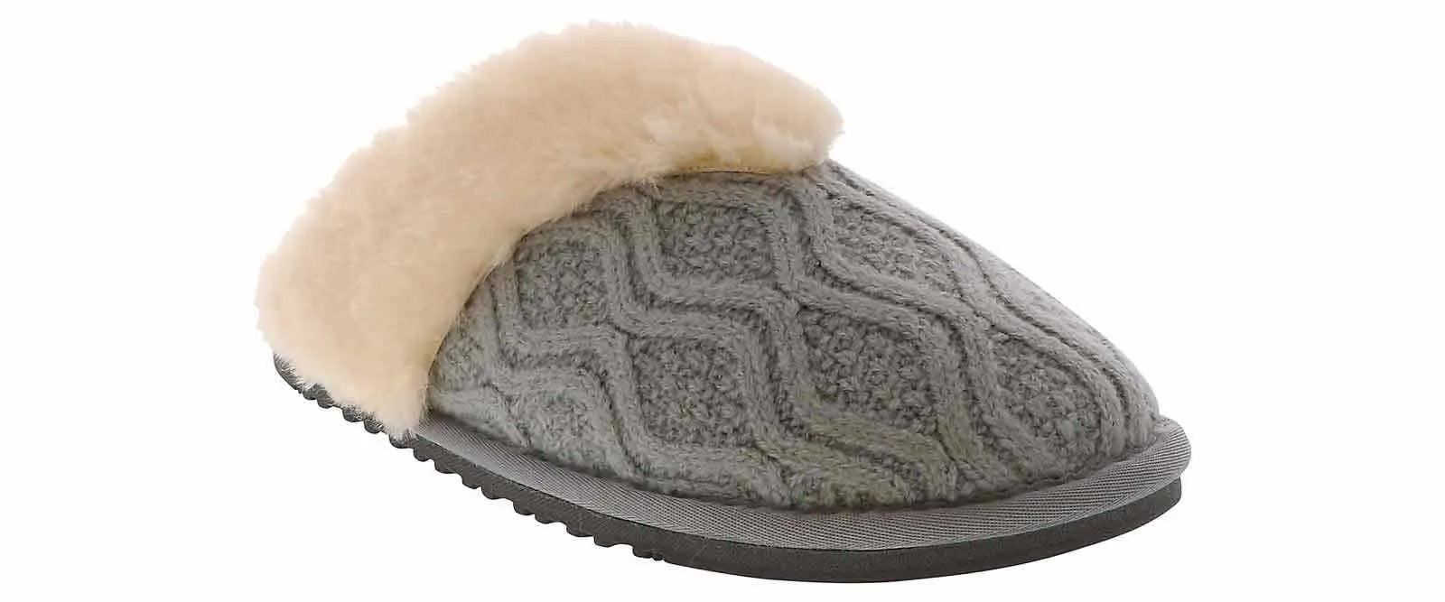 Lamo Caroline Knit Scruff Grey Women’s Slipper