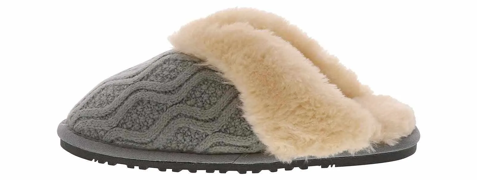 Lamo Caroline Knit Scruff Grey Women’s Slipper