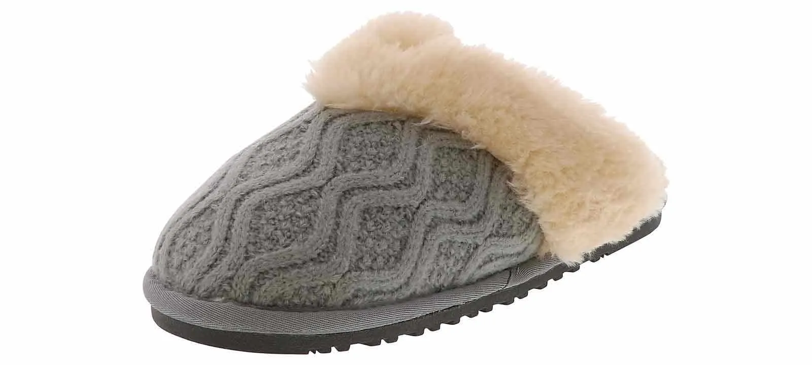 Lamo Caroline Knit Scruff Grey Women’s Slipper