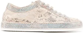 Le Silla Claire floral lace sneakers Neutrals