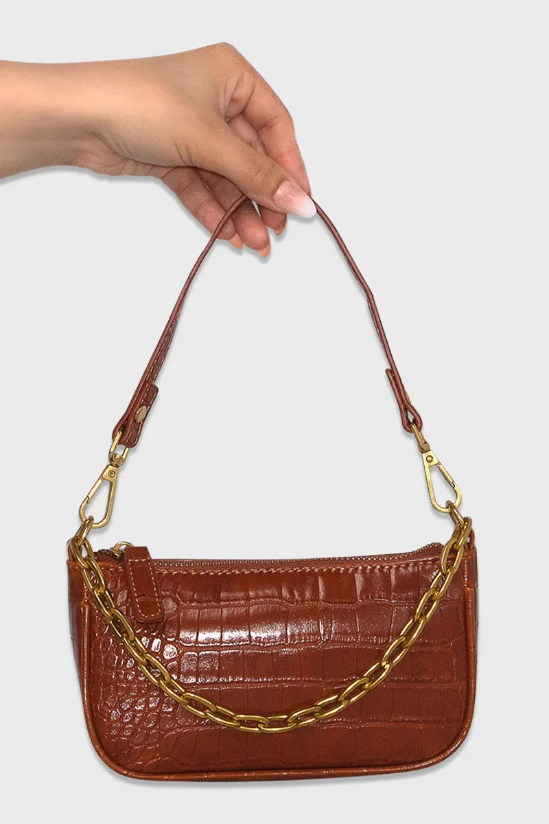 Leather Mini Bag (Cognac)