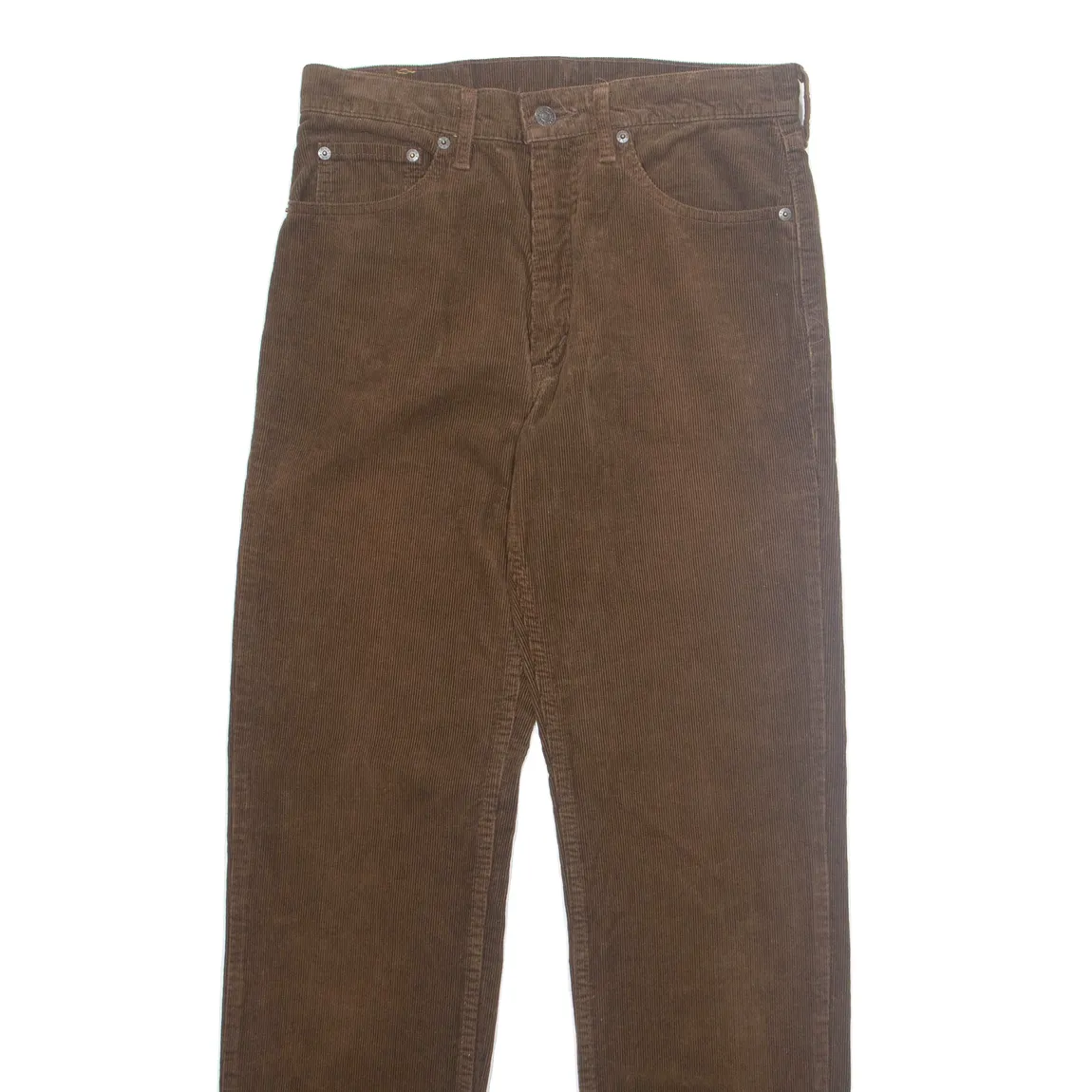 LEVI'S Mens Corduroy Trousers Brown Regular Tapered W31 L33