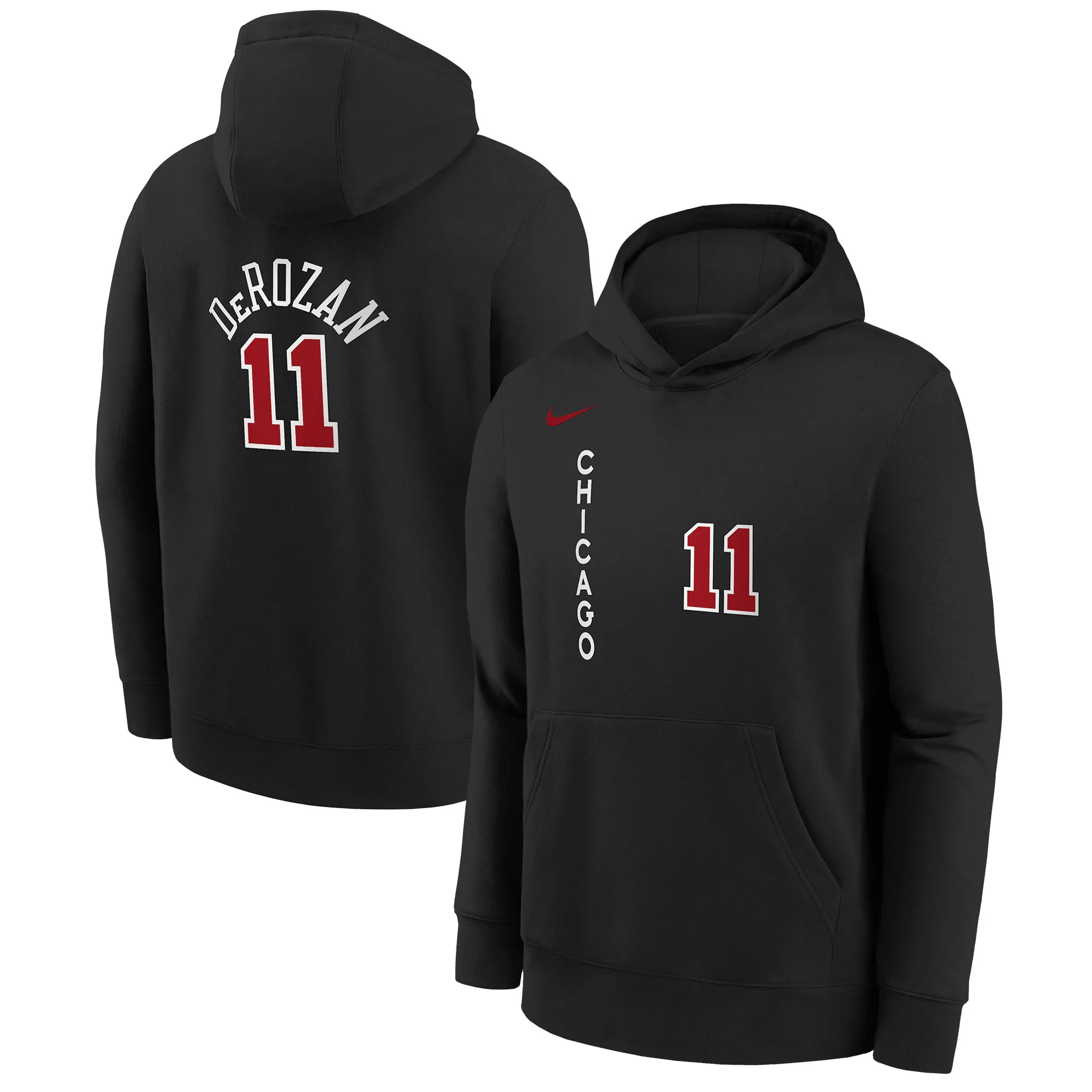 Lids Youth Nike DeMar DeRozan Black Chicago Bulls 2023/24 City Edition Name & Number Pullover Hoodie