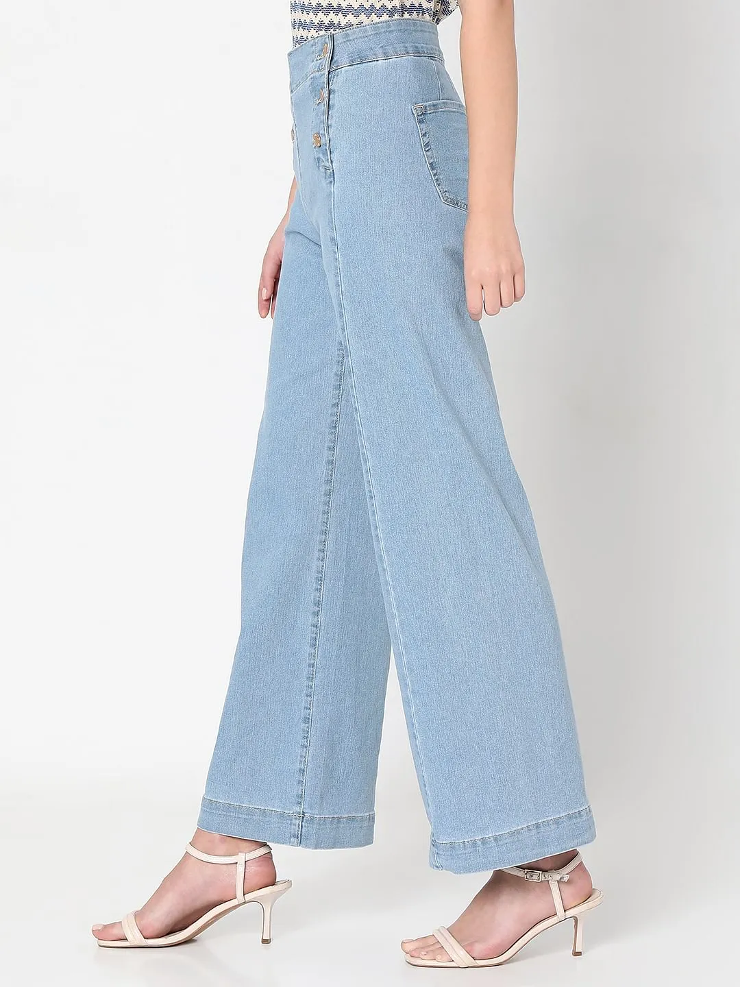 Light Blue High Rise Zoey Wide-Leg Jeans