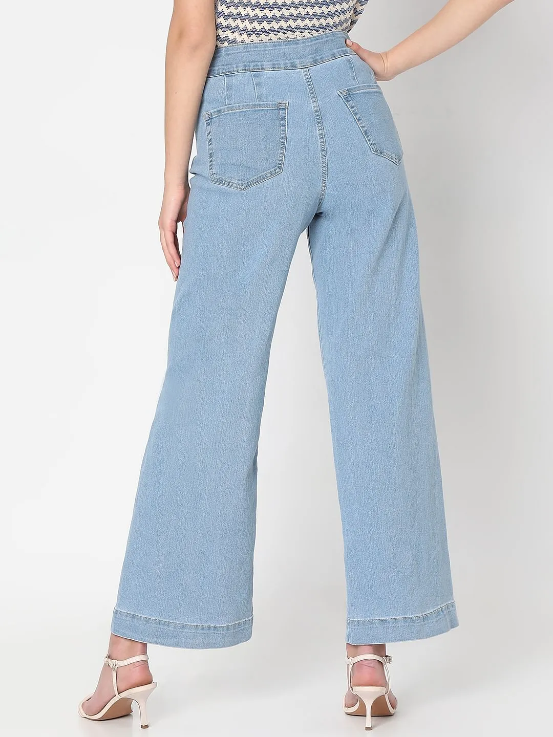 Light Blue High Rise Zoey Wide-Leg Jeans